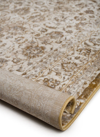 Βιοκαρπέτ Gossip 8504a Χαλί Διάδρομος White Gold 67x220cm