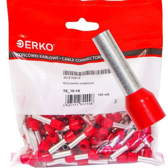 Insulation Sleeve Te 10/18 100 Pieces Red Erko