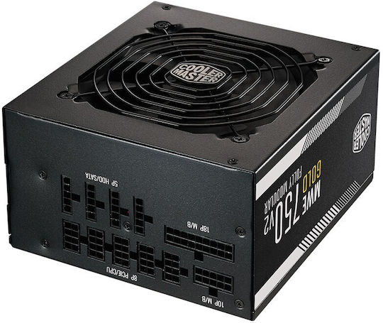 CoolerMaster MWE Gold 750 V2 750W Черен Компютърно захранване Пълен модул 80 Plus Gold