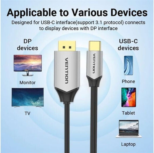 Vention Μετατροπέας Thunderbolt male σε DisplayPort female 1τμχ CGZBG