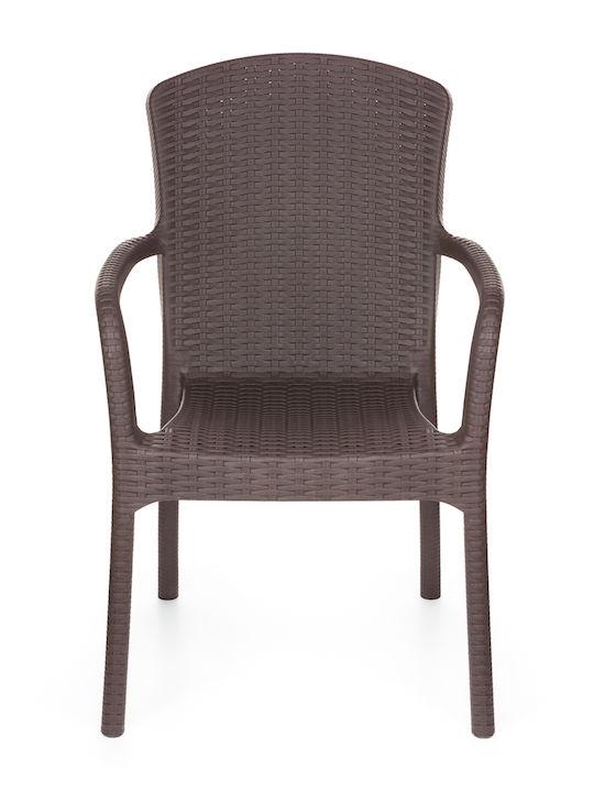 Gartenstühle Polypropylen Turan Braune 43x40x86cm