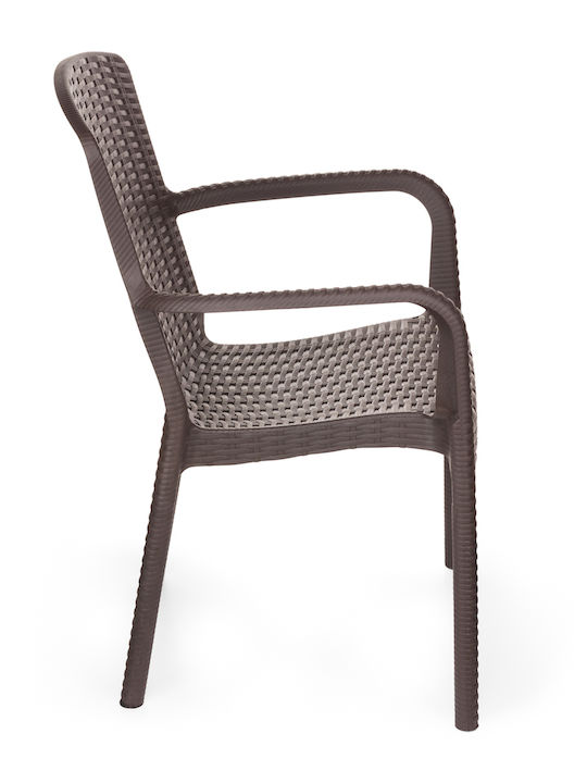Gartenstühle Polypropylen Turan Braune 43x40x86cm