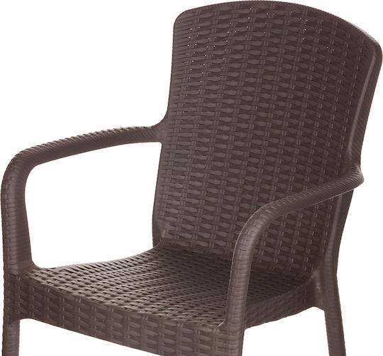 Gartenstühle Polypropylen Turan Braune 43x40x86cm