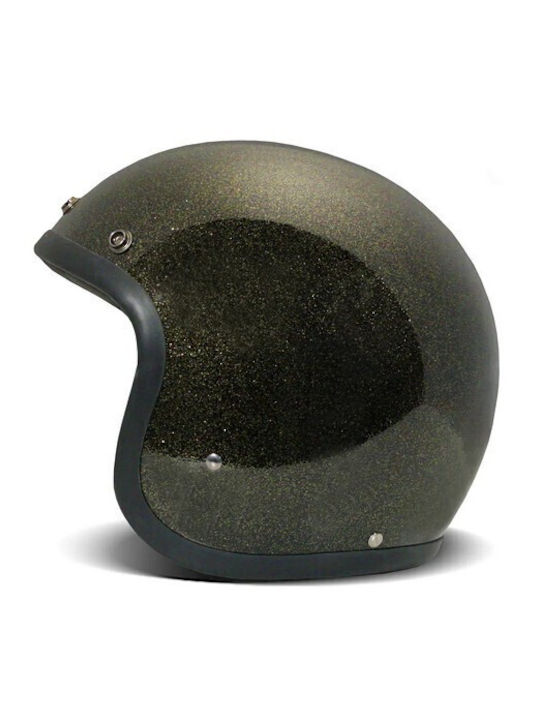 DMD Retro Glitter Bronze Мотоциклетна каска Джет ECE 22.06