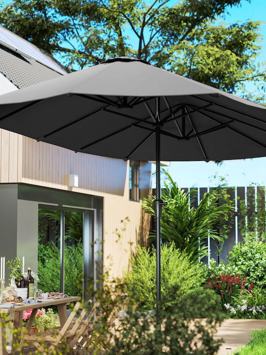Umbrelă Rotundă Metalică Neagră Φ4xÎnălțime 2.34m