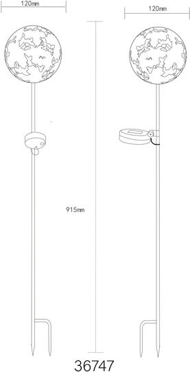 Globo Lighting Lampă Solară cu Alb Cald Lumină 3000K