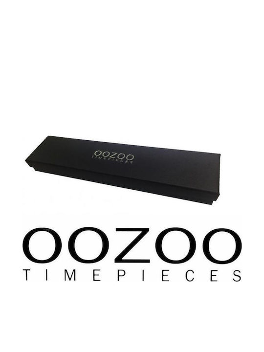 Oozoo Timepieces Γυναικείο Ρολόι 19mm Μπαταρίας με Κόκκινο Δερμάτινο Λουράκι
