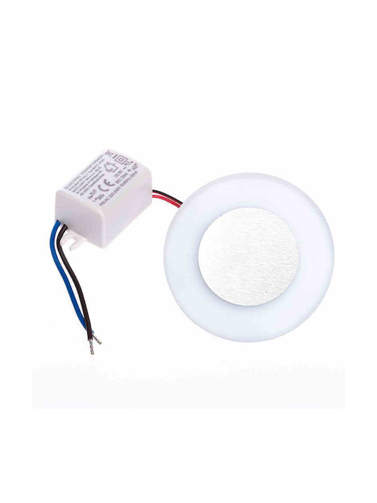 Eko Light Χωνευτό Σποτ με Ενσωματωμένο LED και Ψυχρό Λευκό Φως Λευκό 1τμχ