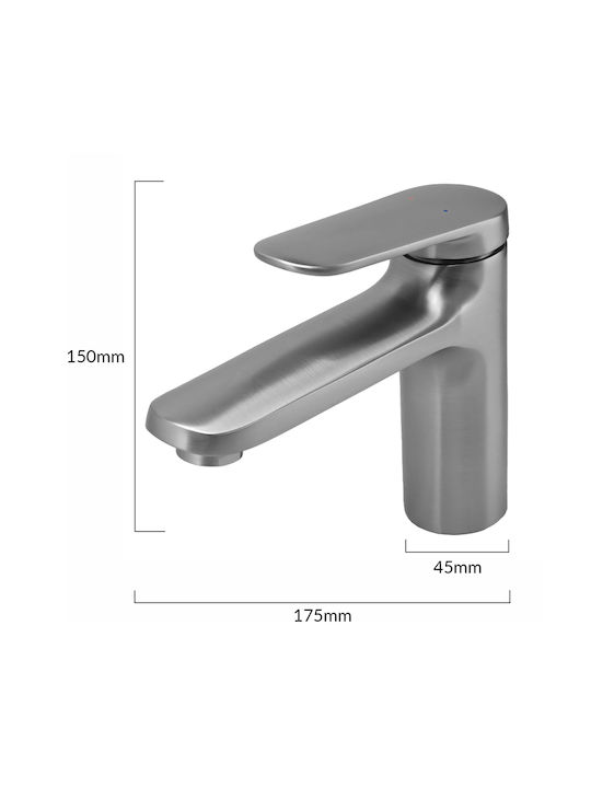 Bruno Mixing Sink Faucet Silver