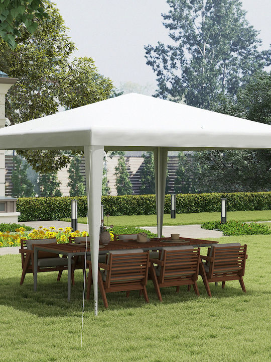 Outsunny Faltbarer Pavillon Garten Weiß 3x3m