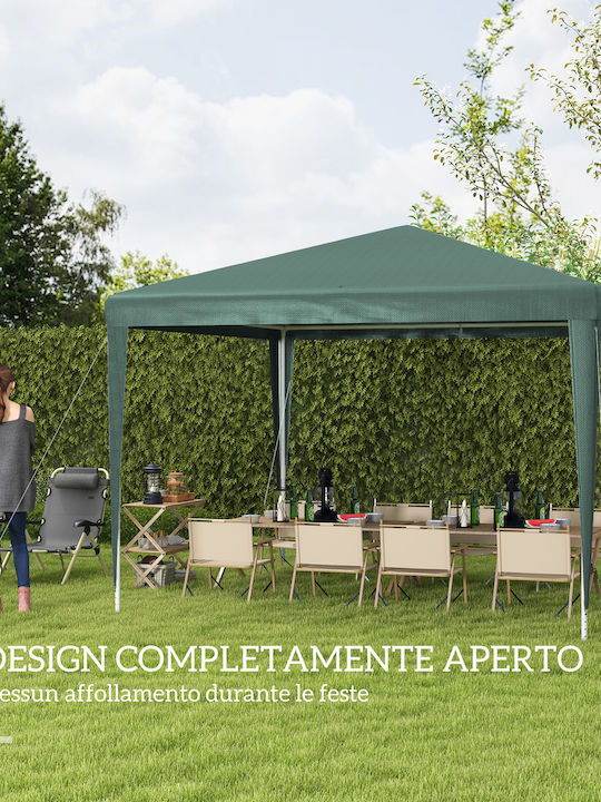 Outsunny Garden Freestanding Gazebo Green 3x3cm