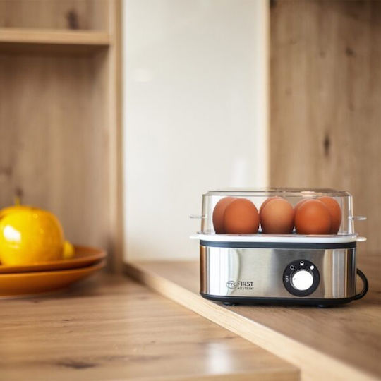 First Austria Egg Cooker 8 Positions 500W Silver