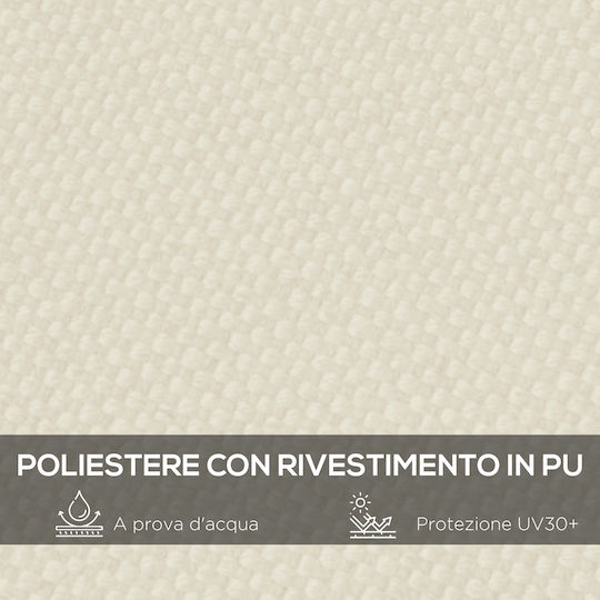Outsunny Δίχτυ / Πανί Σκίασης Μπεζ με Επίστρωση PU 3x3m 220gr/m²