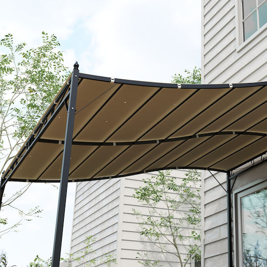 Outsunny Δίχτυ / Πανί Σκίασης Μπεζ με Επίστρωση PU 3x3m 220gr/m²