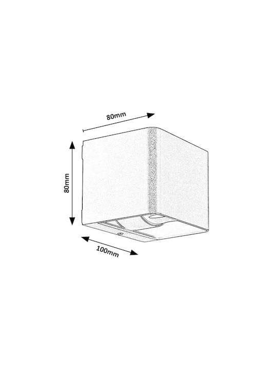 Rabalux Wall-Mounted Outdoor Light LED IP54 10W with Warm White Light