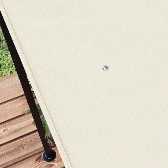 Outsunny Δίχτυ / Πανί Σκίασης Μπεζ με Επίστρωση PU 3x3m 220gr/m²
