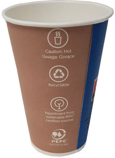 Cups Disposable Cup Paper Brown 270ml 64pcs