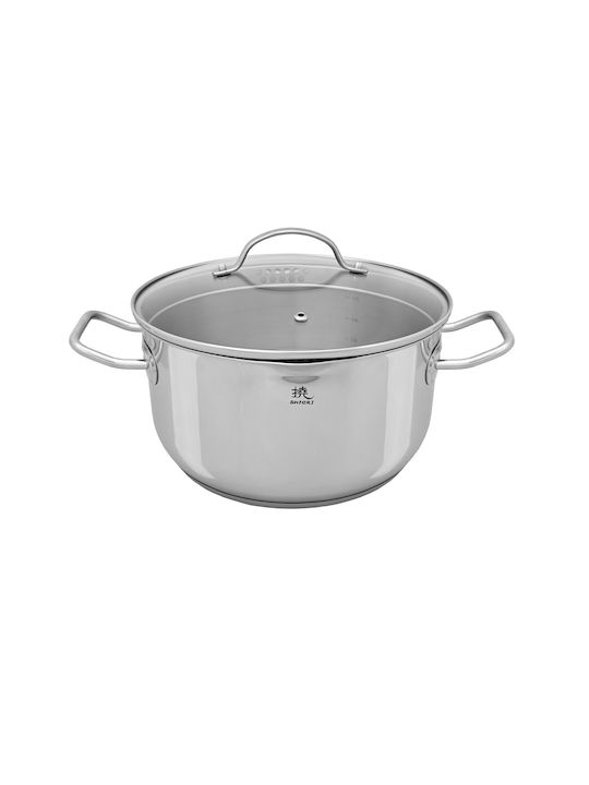Shiori Steel Series Pro 316 Βαθιά Ανοξείδωτη Κατσαρόλα 5.5lt / 24cm
