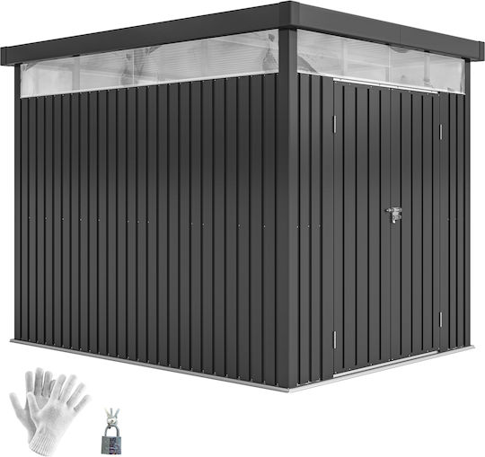 Metallisch Verzinkt Lagerhaus Gray Offen B2xT2.58xH2.01m
