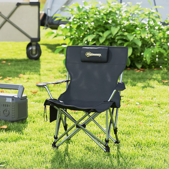 Outsunny Lounger-Armchair Beach Black