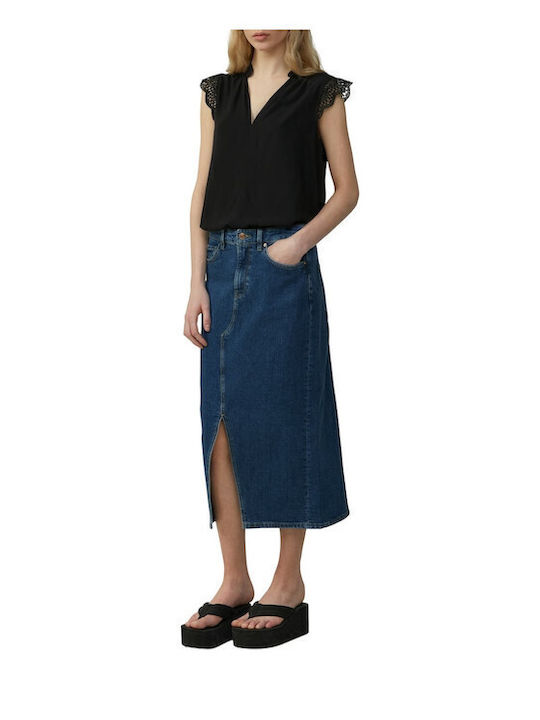 Women's Short Sleeve Black Top