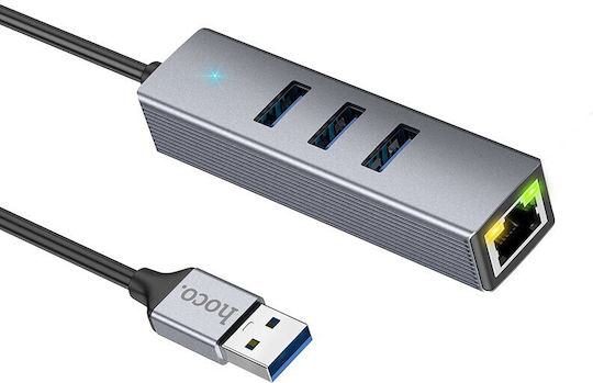 Hoco HB34 Αντάπτορας Δικτύου USB με Ενσύρματη Σύνδεση Gigabit Ethernet