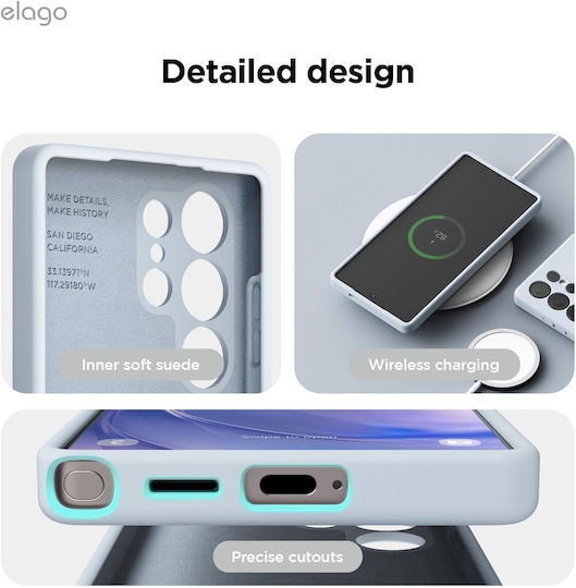Elago Back Cover Silicon / Plastic Albastru deschis (Galaxy S25 Ultra)