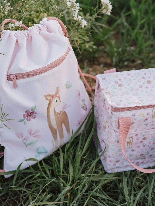 Little Dutch Fairy Garden Παιδική Τσάντα Πλάτης Ροζ 29εκ.