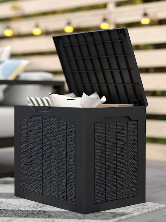 Outsunny Outdoor Storage Box Black L56xW41xH50cm