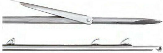 Tahiti Schaft 130cm Einzelne Widerhaken Haiflossen 6,50mm Inox 17-4 Xifias Sub Shark X4033