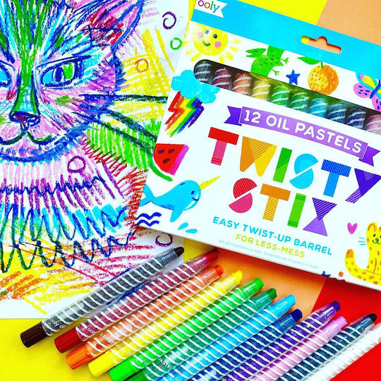 Ooly Ölpastelle Twisty Stix 12Farben 133-095