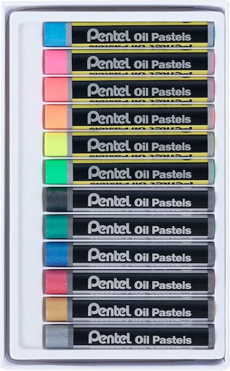 Pentel Pasteluri uleioase Oil Pastels 12uleioase