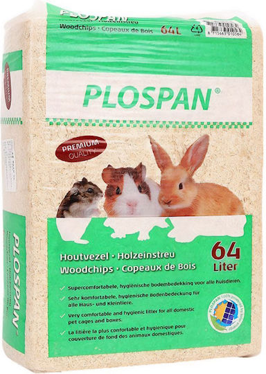 Plospan Ροκανίδια για Κλουβί Τρωκτικών 64lt