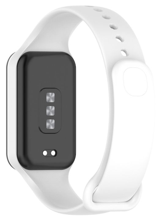 Curea Ceas din Silicon Integrată de Culoare Solidă Xiaomi Mi Band 8 Active Albă