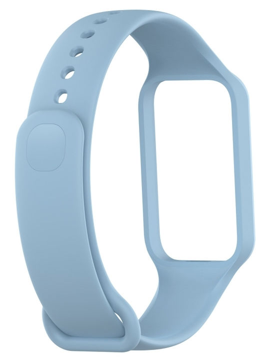 Xiaomi Mi Band 8 Active Solid Color Integrated Silicone Strap Light Blue