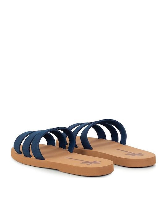 Flache Sandalen für Damen in Blau Farbe