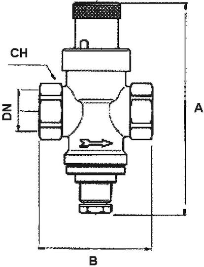 Unival Pressure Pipe Regulator Brass 3/4"
