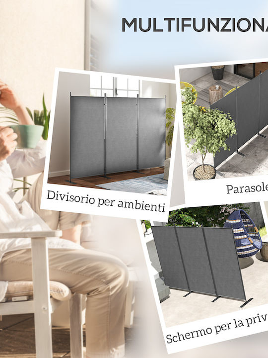 Outsunny Decorativ Paravan Metalic 252x176cm