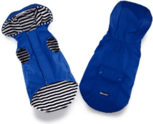 Pet Interest Stripe Lining Кучешки палта Водоустойчиво Худи Син XXLarge с дължина на гръбчето 55 см. 50052