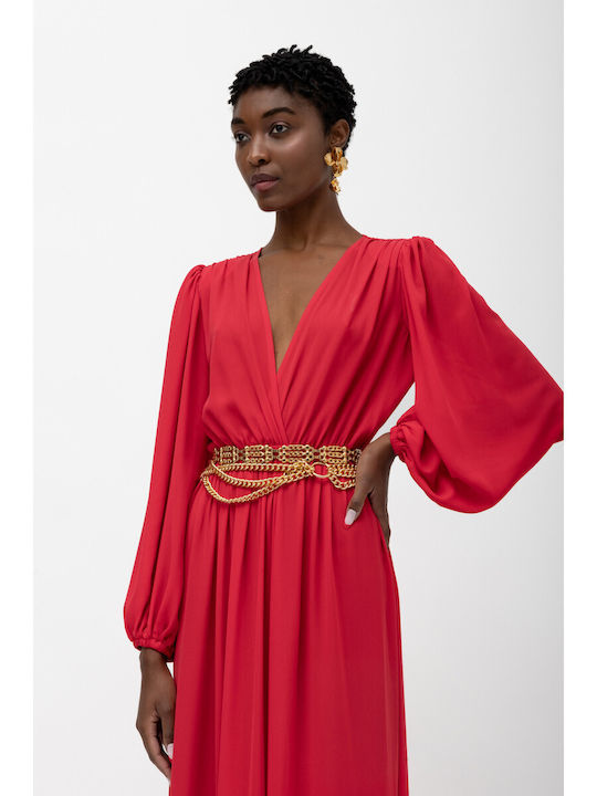 Sefara Maxi Dress for Wedding Christening Red
