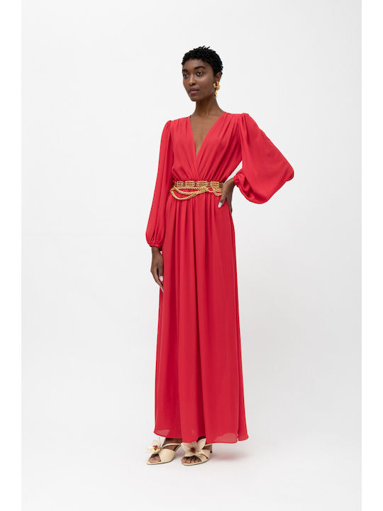 Sefara Maxi Dress for Wedding Christening Red
