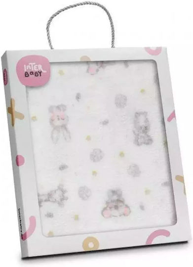 Interbaby Blanket Spanish Nursery Swaddling Blankets Flecce Koala White 80x110cm