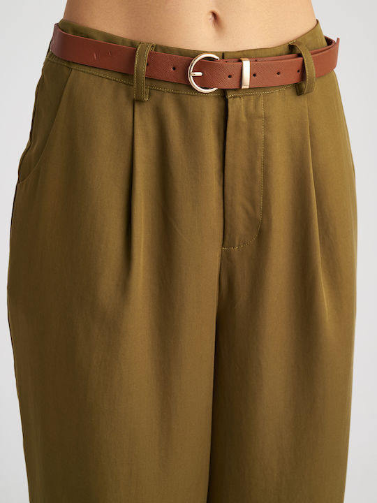 Pant Dama Tesatura Pantaloni Khaki