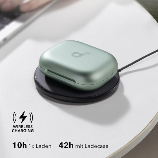 AeroFit 2 Open Ear Bluetooth Handsfree Earphones with Sweat Resistance and Charging Case Green