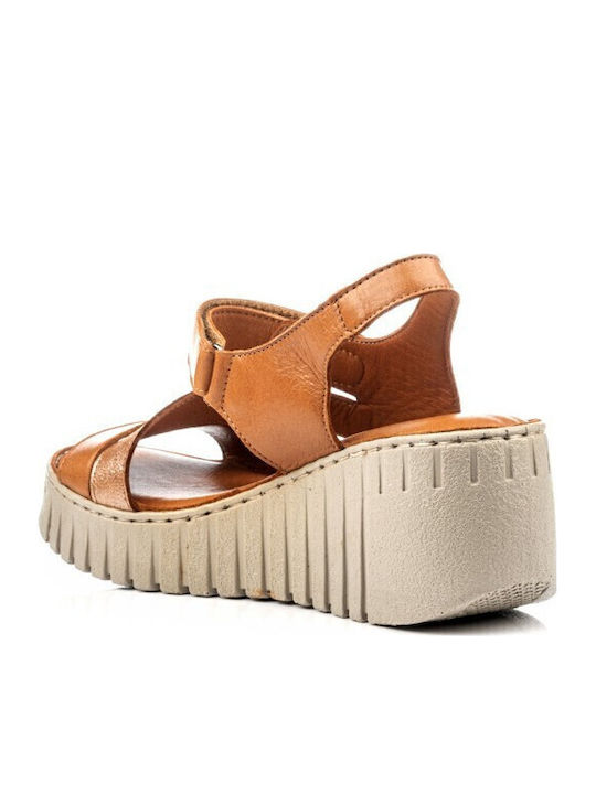 Leather Sandals Tabac Brown