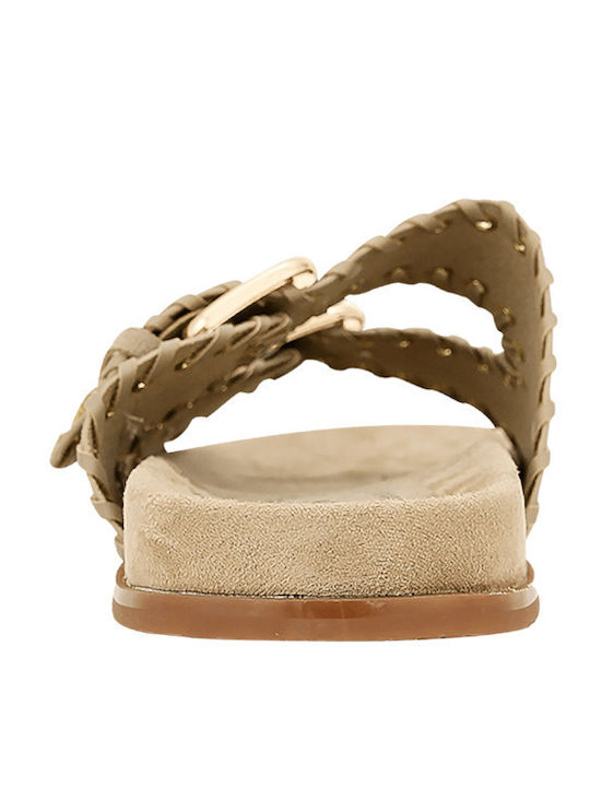Fabric Sandals Brown