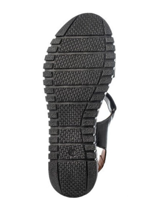 Leder Sandalen Schwarz