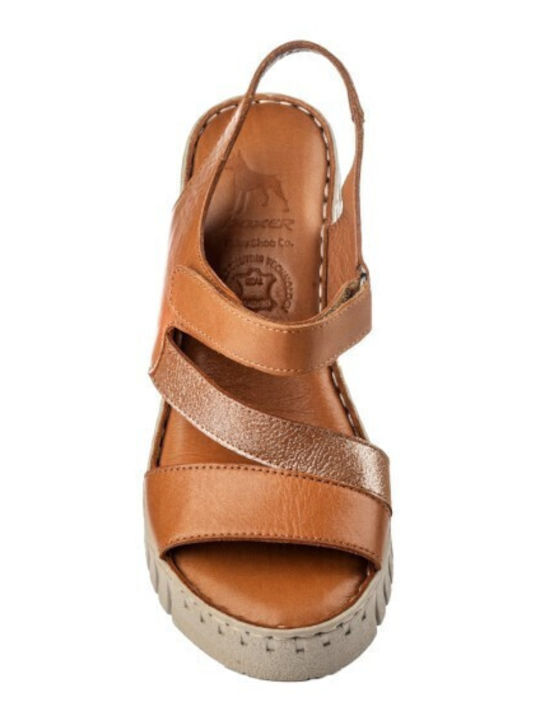 Leather Sandals Tabac Brown