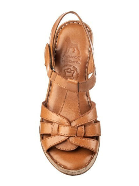 Leder Sandalen Tabac Braun