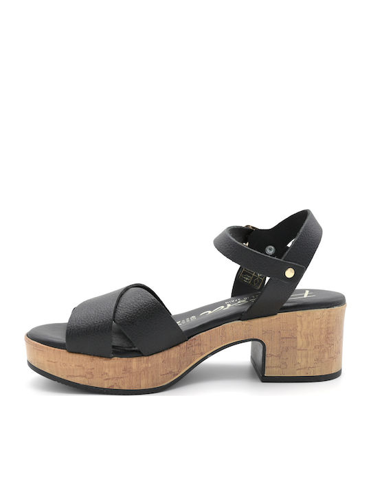 Leder Sandalen Schwarz